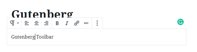 Gutenberg Toolbar
