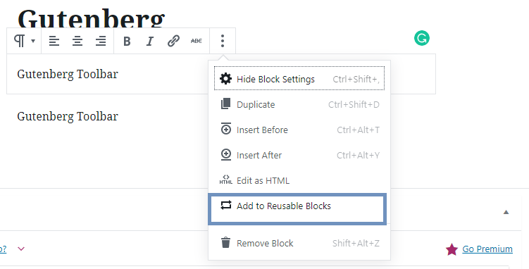 Resuable Block